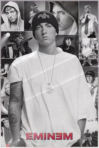Eminem - ملصق/طباعة موسيقية (صور مجمعة/The Slim Shady) (مقاس 24 بوصة × 36 بوصة) in Kuwait
