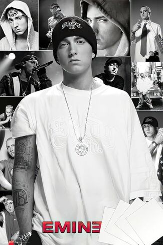 Eminem - ملصق/طباعة موسيقية (صور مجمعة/The Slim Shady) (مقاس 24 بوصة × 36 بوصة) in Kuwait