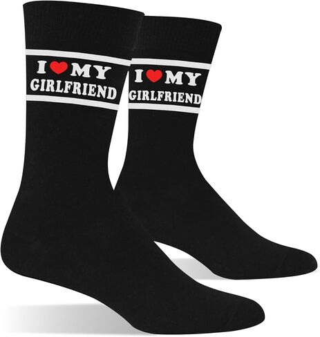 Boyfriend Gifts Funny I Love My Girlfriend Socks, Valentine Gifts for Boyfriend, Stocking Stuffers for Bf Birthday, Anniversary, I Heart My Girlfriend Kit in Saudi Arabia