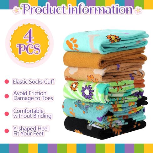 6 Pair Mysterious Dog Crew Socks Adult Cartoon Car Soft Fuzzy Funny Socks Valentine's Day Stuff Gifts for Men Women in Saudi Arabia