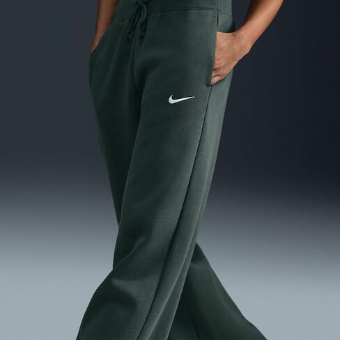 Nike Sportswear Phoenix Fleece Women's High-Waisted Wide-Leg Sweatpants (DQ5615-338, Vintage Green/Sail) in Saudi Arabia