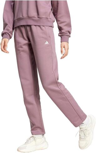 بنطال كاجوال برباط من الصوف بشعار Essentials للسيدات من adidas - أرجواني in Kuwait