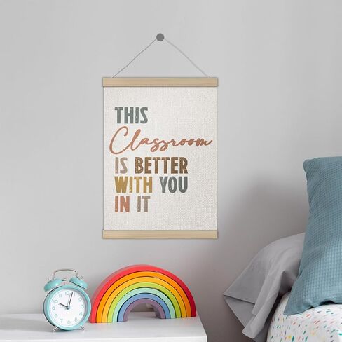 Boho Classroom Decor Poster Hanger Frame 12x16 Inch, Diversity Classroom Decor, This Class Room is Better with You In It Inclusive Wall Art Decor for Primary Middle High School in Saudi Arabia