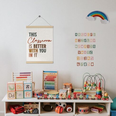 Boho Classroom Decor Poster Hanger Frame 12x16 Inch, Diversity Classroom Decor, This Class Room is Better with You In It Inclusive Wall Art Decor for Primary Middle High School in Saudi Arabia