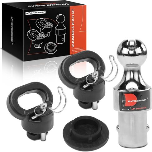 A-Premium 2-5/16 Inch Gooseneck Trailer Hitch Ball Kit 30,000 lbs GTW/7,500 lbs VTW Compatible with Dodge and Ram 2500 2014-2024, 3500 2013-2024 - Replace# 60618 in Saudi Arabia