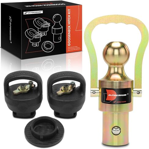 A-Premium 2-5/16 Inch Gooseneck Trailer Hitch Ball Kit 30,000 lbs GTW/7,500 lbs VTW Compatible with Dodge and Ram 2500 2014-2024, 3500 2013-2024 - Replace# 60618 in Saudi Arabia