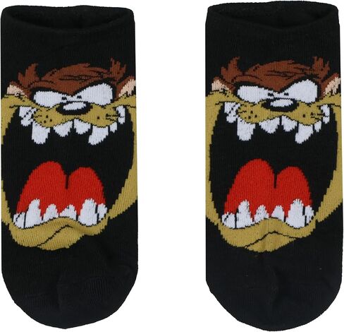 جوارب Looney Tunes Tasmanian Devil Socks Taz Hungry عبوة من 5 جوارب للكاحل تناسب مقاس الحذاء 5-10 in Kuwait