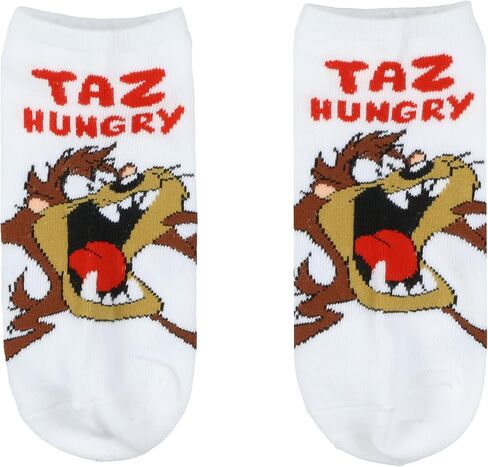 جوارب Looney Tunes Tasmanian Devil Socks Taz Hungry عبوة من 5 جوارب للكاحل تناسب مقاس الحذاء 5-10 in Kuwait