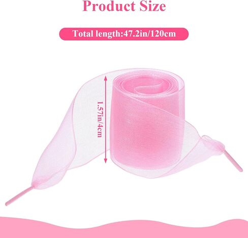 Ribbon Shoe Laces Women, 6 Pairs 47" Flat Snow Yarn Shoelaces Organza Shoe Strings for Sneakers Canvas Boots in Saudi Arabia