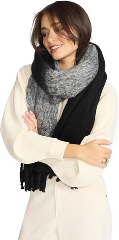 Steve Madden Lofty Winter Scarf, Black Multi in Saudi Arabia