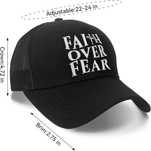Christian Hats for Men Women Adjustable Size Baseball Cap Christian Easter Gifts Black in Saudi Arabia