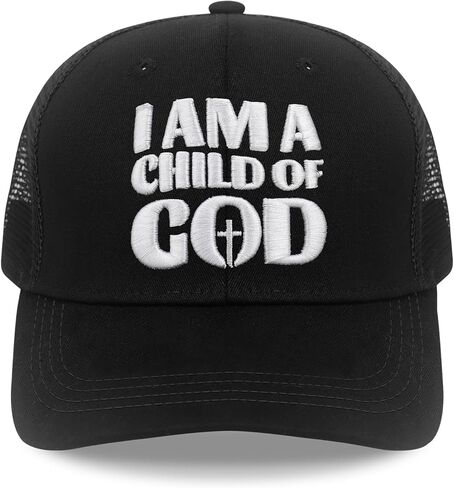 Christian Hats for Men Women Adjustable Size Baseball Cap Christian Easter Gifts Black in Saudi Arabia