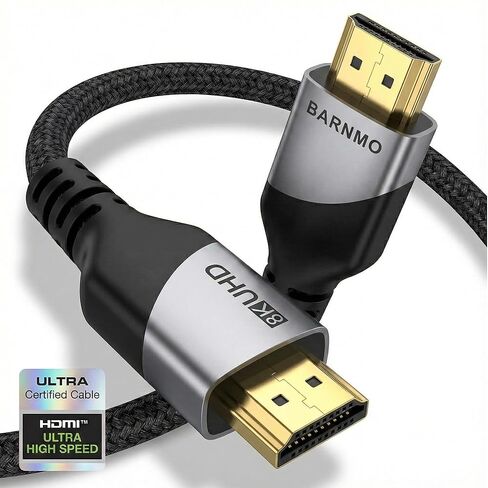 HDMI 8K 2.1 كابل عالي السرعة معتمد ، 48 جيجابت في الثانية ، 3 م/10 قدم. 8K@60Hz/4K@120Hz بواسطة Barnmo in Saudi Arabia