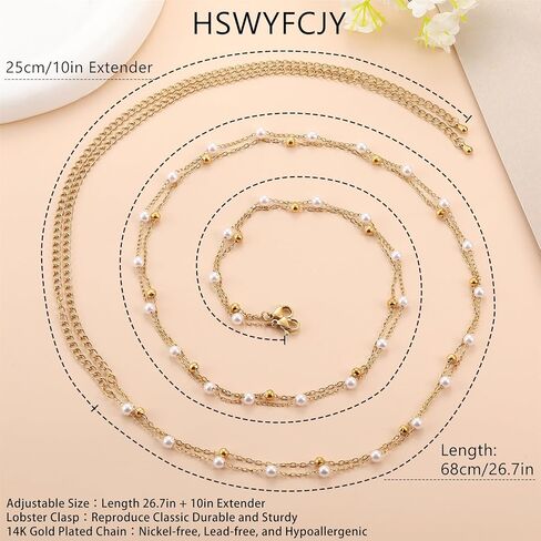 1PCS/2PCS Gold Waist Chain for Women - Adjustable Belly Chain Jewelry Accessories for Sexy Bikini, Waterproof Layered Summer Body Belt Chains for Beach, Party, 26.7"+9.8" Extender in Saudi Arabia