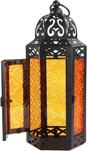 Indoor Outdoor Halloween LED Lights Lanterns for Party Table Decorations or Hanging, Purple and Orange, Set of 2 in Saudi Arabia