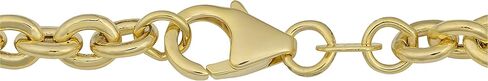 Kooljewelry 14k Yellow Gold Rolo Link Heart Charm Bracelet (7.25 inch) in Saudi Arabia
