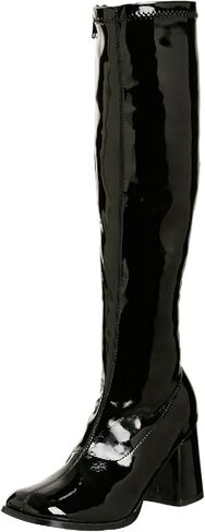 Women's 3 Inch Block Heel Gogo Boots (Black;9) in Saudi Arabia
