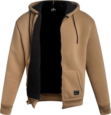 Southpole Mens Hoodie - Cozy Soft Fully Sherpa Lined Warm Zip Up Hoodie - Casual Sweatshirts for Men with Drawstring Hood in Saudi Arabia