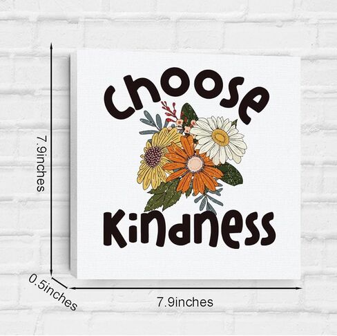 Inspirational Wall Art Decor Office Home Desk Decor Decorative Floral Canvas Painting Colorful Painting Canvases Affirmations Encouragement Gifts for Women Daughter Grandma Friends in Saudi Arabia