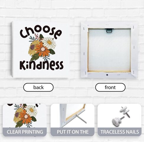 Inspirational Wall Art Decor Office Home Desk Decor Decorative Floral Canvas Painting Colorful Painting Canvases Affirmations Encouragement Gifts for Women Daughter Grandma Friends in Saudi Arabia