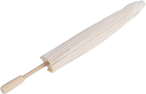 Paper Umbrella Decor, Classic White Color DIY Paper Umbrella Parasol Wedding Bridal Party Decor Photo Prop for Wedding Parties Photography Costumes Cosplay Decoration(Approximately 29.5cm in diameter) in Kuwait