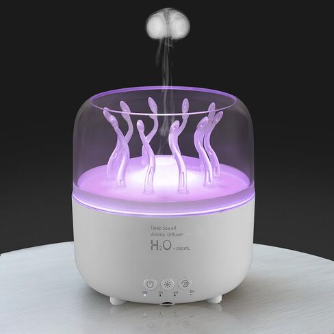 Jellyfish Diffuser 280ml, Cute humidifier, with Remote Control Timer, 7 Color LED Night Light, Essential oiluser Suitable for Home Office, Hotel spa Yoga Room, auto Shut-Off in Saudi Arabia