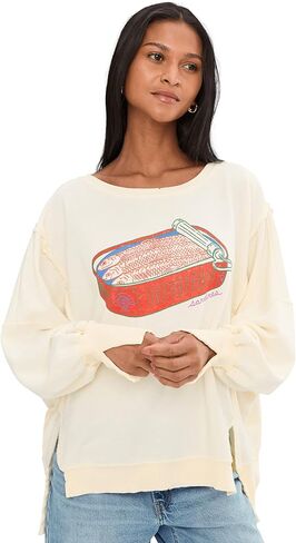 Free People womens We the Free Graphic Camden Pullover in Saudi Arabia