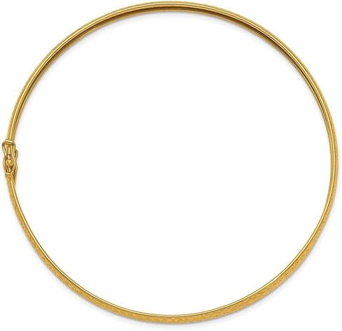 Diamond2Deal Solid 14k Yellow Gold Flexible Bangle Bracelet in Saudi Arabia