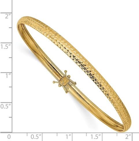 Diamond2Deal Solid 14k Yellow Gold Flexible Bangle Bracelet in Saudi Arabia