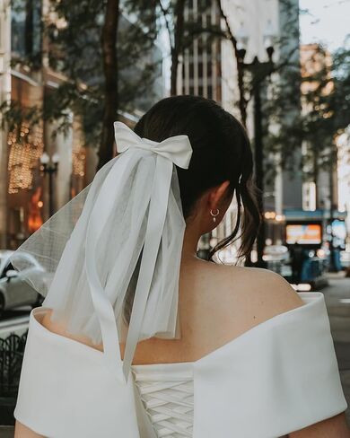 Women's Off Shoulder Wedding Dress for Bride Tea Length A Line Satin Formal Prom Dresses with Pockets in Saudi Arabia