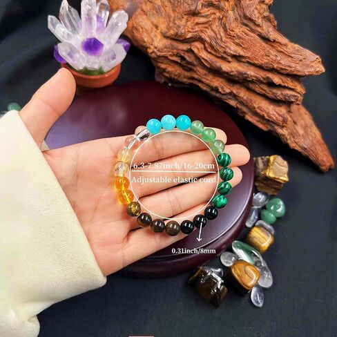 Money Attraction Bracelets for Women & Men Natural Crystal Stone Bracelets Attracts Money Wealth Feng Shui Beaded Bracelet in Saudi Arabia