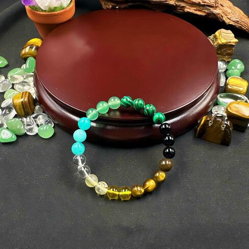 Money Attraction Bracelets for Women & Men Natural Crystal Stone Bracelets Attracts Money Wealth Feng Shui Beaded Bracelet in Saudi Arabia