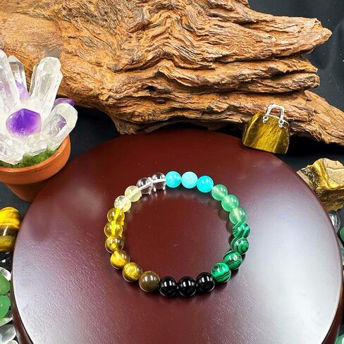 Money Attraction Bracelets for Women & Men Natural Crystal Stone Bracelets Attracts Money Wealth Feng Shui Beaded Bracelet in Saudi Arabia