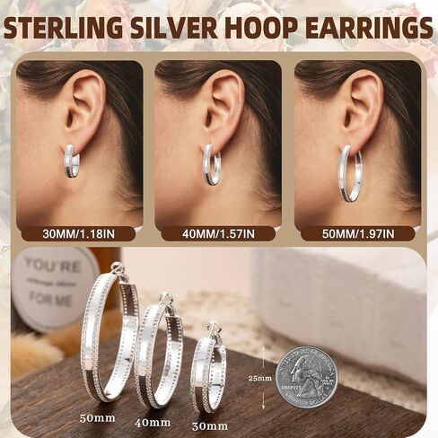 Senteria 6MM واسعة الاسترليني الفضة آخر هوب الأقراط هيبوالرجينيك سباركلي مكعب زركونيا 14K الذهب مطلي سميكة هوب أقراط خفيفة الوزن كبيرة هوب أقراط للنساء هدية 30/40/50MM in Kuwait