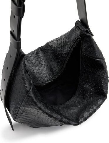 AllSaints MADEA Snake Shoulder, Black in Saudi Arabia