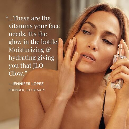 JLO Beauty أن Jlo Glow Serum | العناية بالبشرة التي تشد وتُرطب ، مصنوعة من النياسيناميد والسكوالان in Kuwait