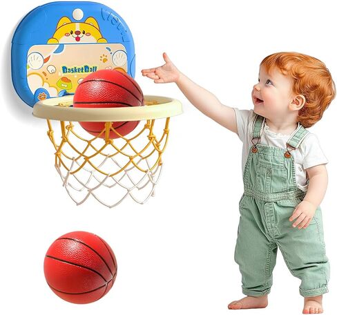 Indoor Mini Basketball Hoop for Toddlers Kids Boys Bedroom,Adjustable Height,Space-Saving,Christmas Birthday Gifts Toy for Boys,Toddler Toys(Medium/No Scoring 2) in Saudi Arabia