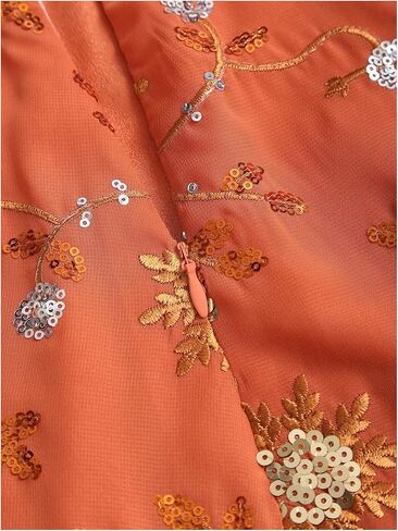 Milumia Women's Boho Floral Embroidery Sequin Mini Skirt Summer Vacation A Line Skirts in Saudi Arabia