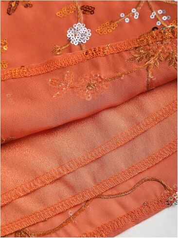 Milumia Women's Boho Floral Embroidery Sequin Mini Skirt Summer Vacation A Line Skirts in Saudi Arabia