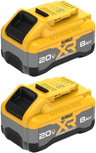DEWALT 20V MAX XR 8Ah POWERPACK Lithium Ion Battery, 2-Pack (DCB2108-2) in Saudi Arabia