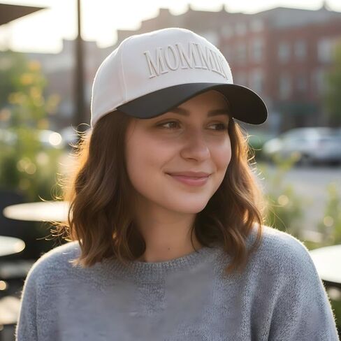 Mommin Hat Vintage Two-Tone Baseball Cap for Women Men in Saudi Arabia