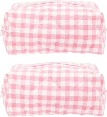 PAZIMIIK 6PCS Cozy Makeup Bag Small Aesthetic Travel Zipper Cosmetic Pouch for Women Make Up Beauty Accessories Brushes, Stripe Black in Saudi Arabia