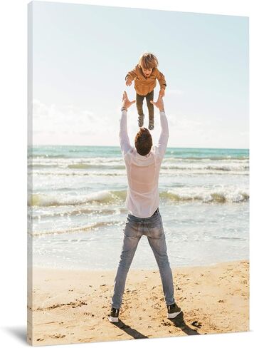 TreeDeal Create Personalized Wall Art with Your Photo on Canvas - Custom Canvas Prints for Family - Personalized Canvas Pictures for Wall to Print Framed (30" X 20") in Saudi Arabia
