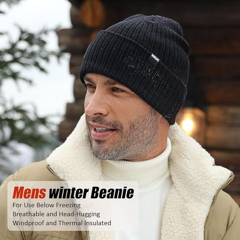 Wmcaps Thermal Fleece Lined Winter Beanie for Men Women, Soft Warm Knit Hat, Stocking Cap for Cold Weather in Saudi Arabia