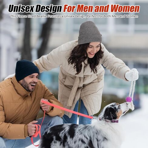 Wmcaps Thermal Fleece Lined Winter Beanie for Men Women, Soft Warm Knit Hat, Stocking Cap for Cold Weather in Saudi Arabia