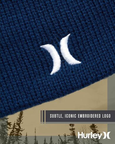 Hurley Mens Icon Staple Beanie - Classic Loose Knitted Lightweight Hat for Men in Saudi Arabia