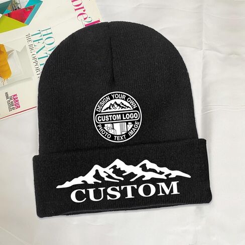 Bulk Custom Beanie Custom Winter Hat Knit Hats for Men Women Unisex Personalized Beanies Skull Caps Add Text Logo in Saudi Arabia