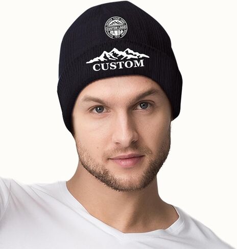 Bulk Custom Beanie Custom Winter Hat Knit Hats for Men Women Unisex Personalized Beanies Skull Caps Add Text Logo in Saudi Arabia