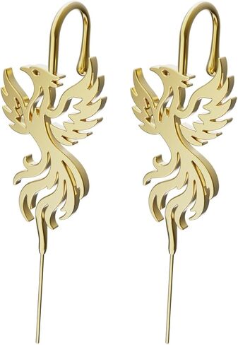أقراط Rising Phoenix Helix Hook - قابلة للتعديل، ولا تسبب الحساسية، على شكل أساور أذن للجنسين in Kuwait