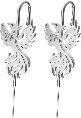 أقراط Rising Phoenix Helix Hook - قابلة للتعديل، ولا تسبب الحساسية، على شكل أساور أذن للجنسين in Kuwait